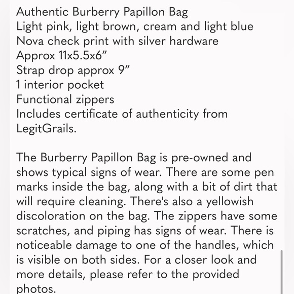 Authentic Burberry Papillon bag - Picture 16 of 16